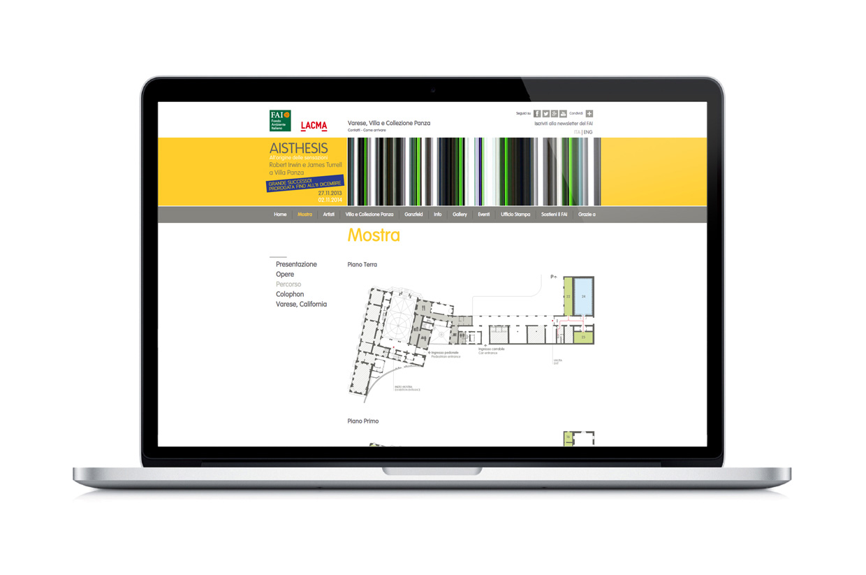 FAI - Fondo Ambiente Italiano, AISTHESIS - The origin of sensations. Exhibition, website